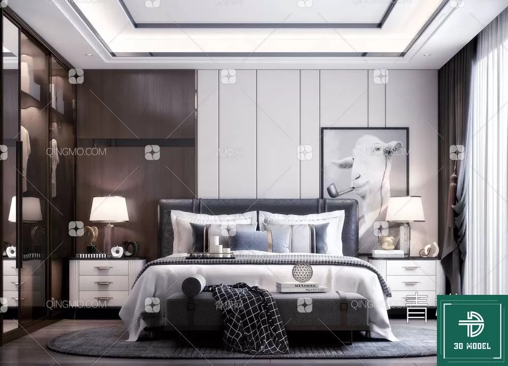 BEDROOM – 3DS MAX MODELS – 129 – PRO BEDROOM – 3DS MAX MODELS – 129 – PRO