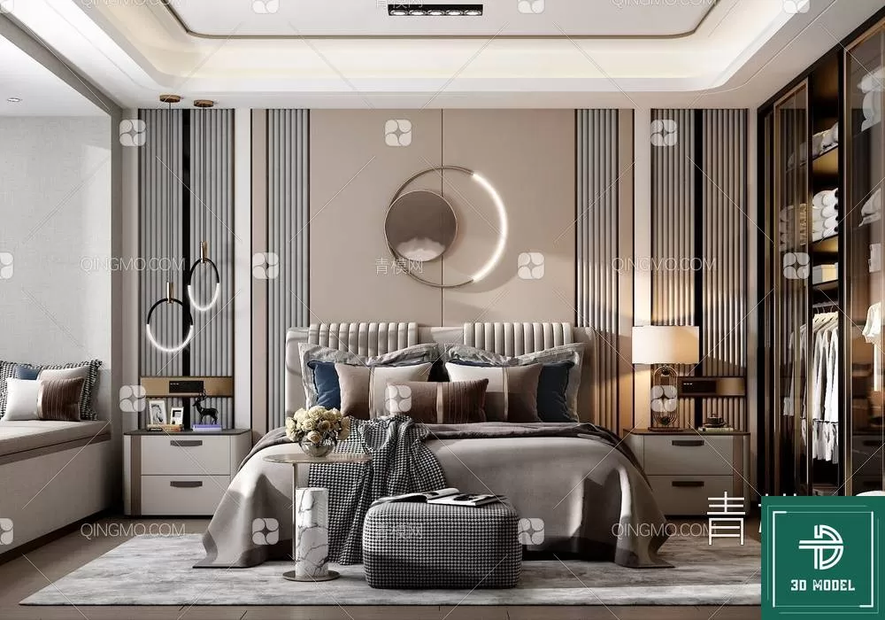 BEDROOM – 3DS MAX MODELS – 134 – PRO BEDROOM – 3DS MAX MODELS – 134 – PRO