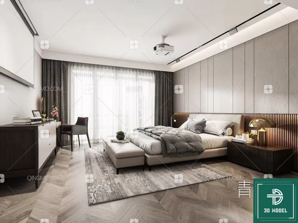 BEDROOM – 3DS MAX MODELS – 137 – PRO BEDROOM – 3DS MAX MODELS – 137 – PRO