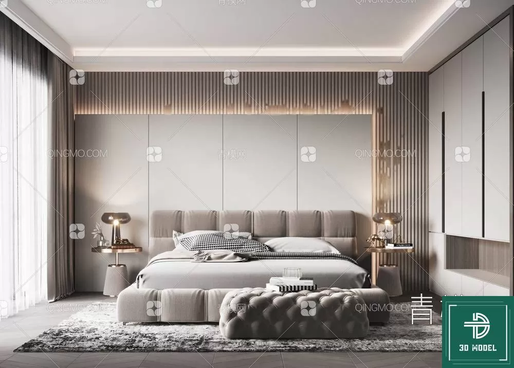 BEDROOM – 3DS MAX MODELS – 139 – PRO BEDROOM – 3DS MAX MODELS – 139 – PRO