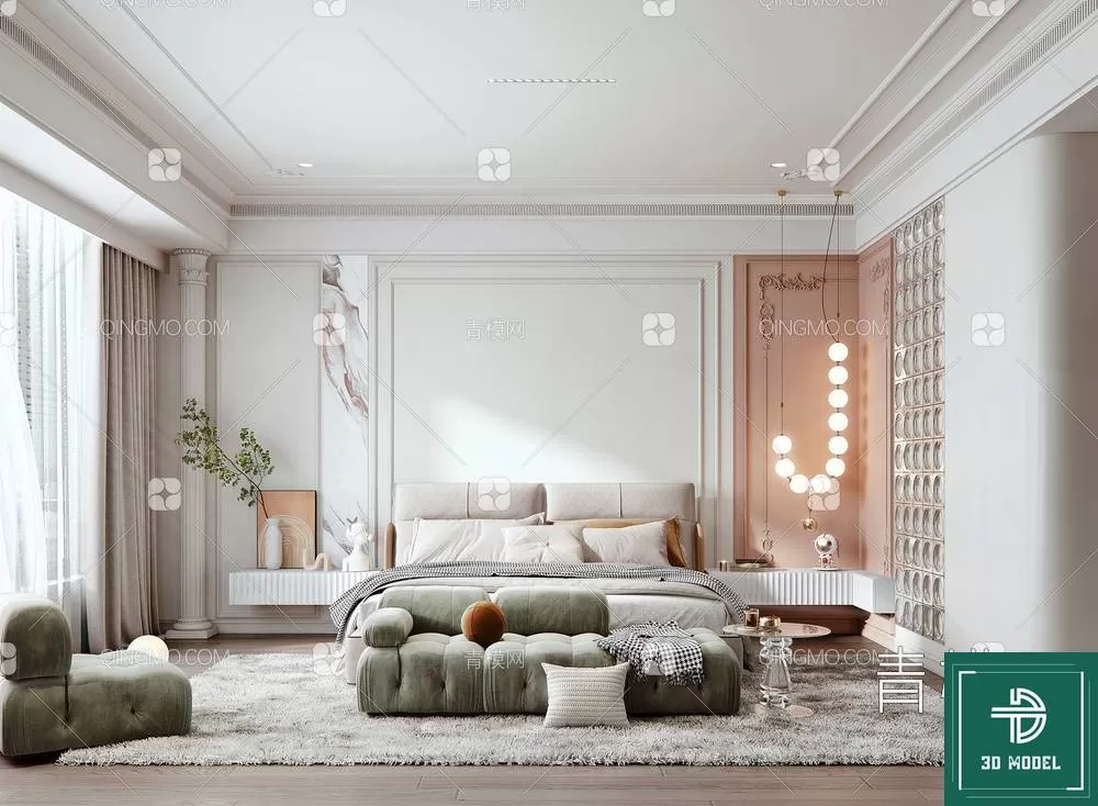 BEDROOM – 3DS MAX MODELS – 141 – PRO BEDROOM – 3DS MAX MODELS – 141 – PRO