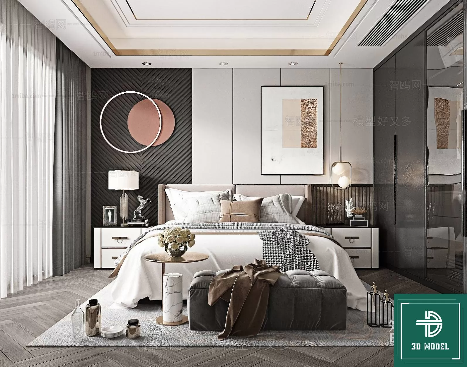 BEDROOM – 3DS MAX MODELS – 145 – PRO BEDROOM – 3DS MAX MODELS – 145 – PRO