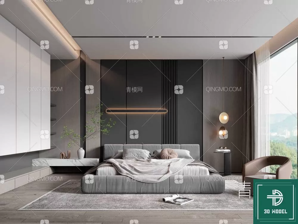 BEDROOM – 3DS MAX MODELS – 154 – PRO BEDROOM – 3DS MAX MODELS – 154 – PRO