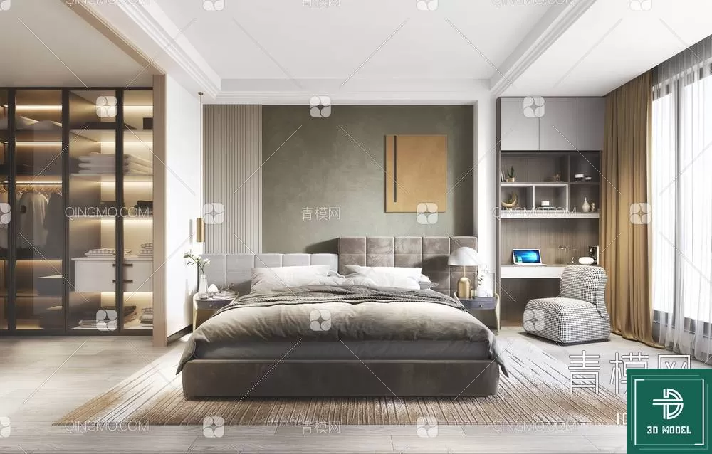 BEDROOM – 3DS MAX MODELS – 159 – PRO BEDROOM – 3DS MAX MODELS – 159 – PRO