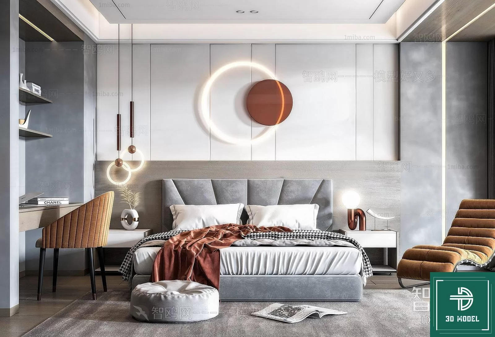 BEDROOM – 3DS MAX MODELS – 161 – PRO BEDROOM – 3DS MAX MODELS – 161 – PRO