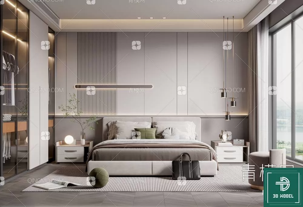 BEDROOM – 3DS MAX MODELS – 163 – PRO BEDROOM – 3DS MAX MODELS – 163 – PRO