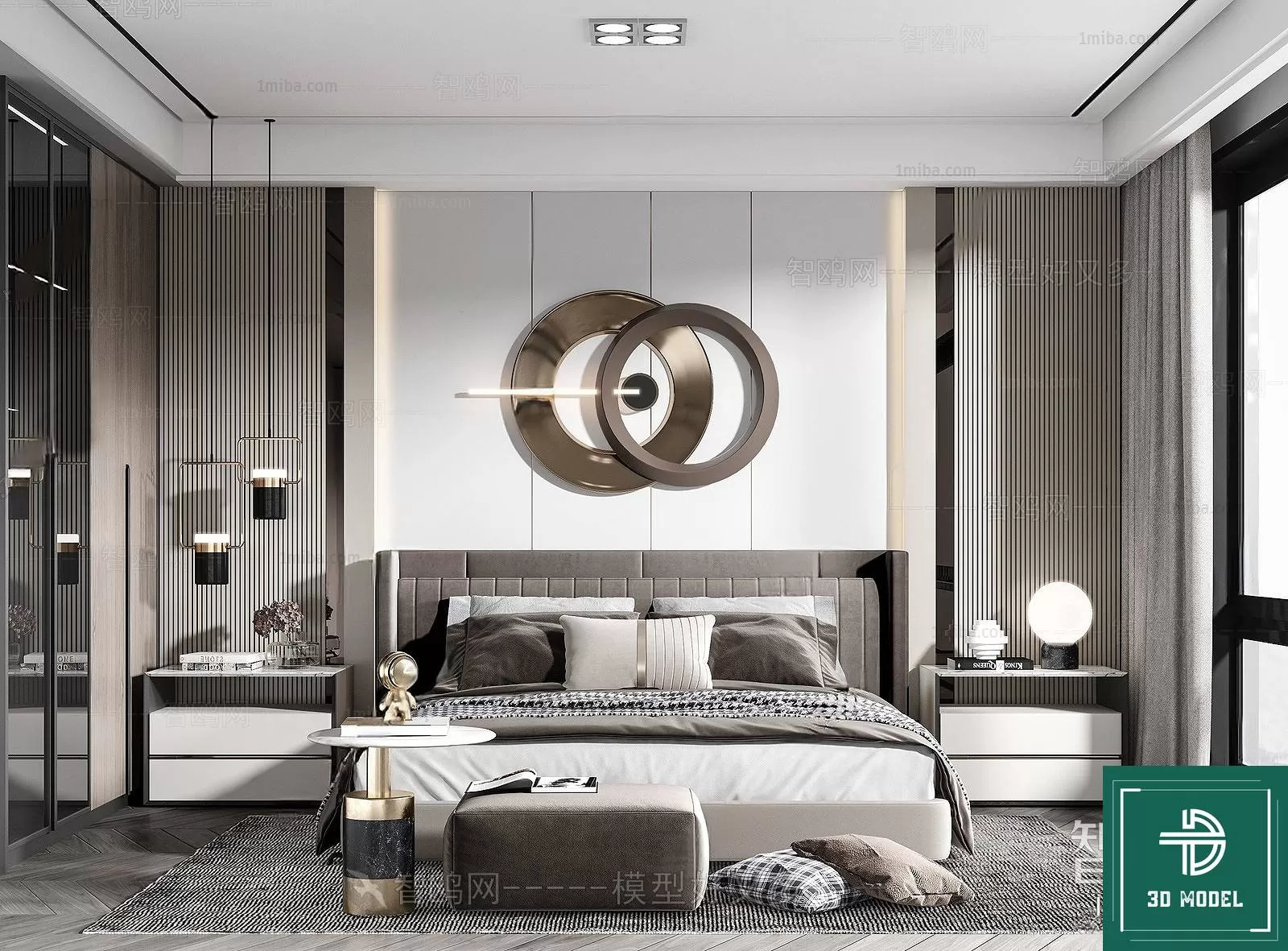 BEDROOM – 3DS MAX MODELS – 166 – PRO BEDROOM – 3DS MAX MODELS – 166 – PRO