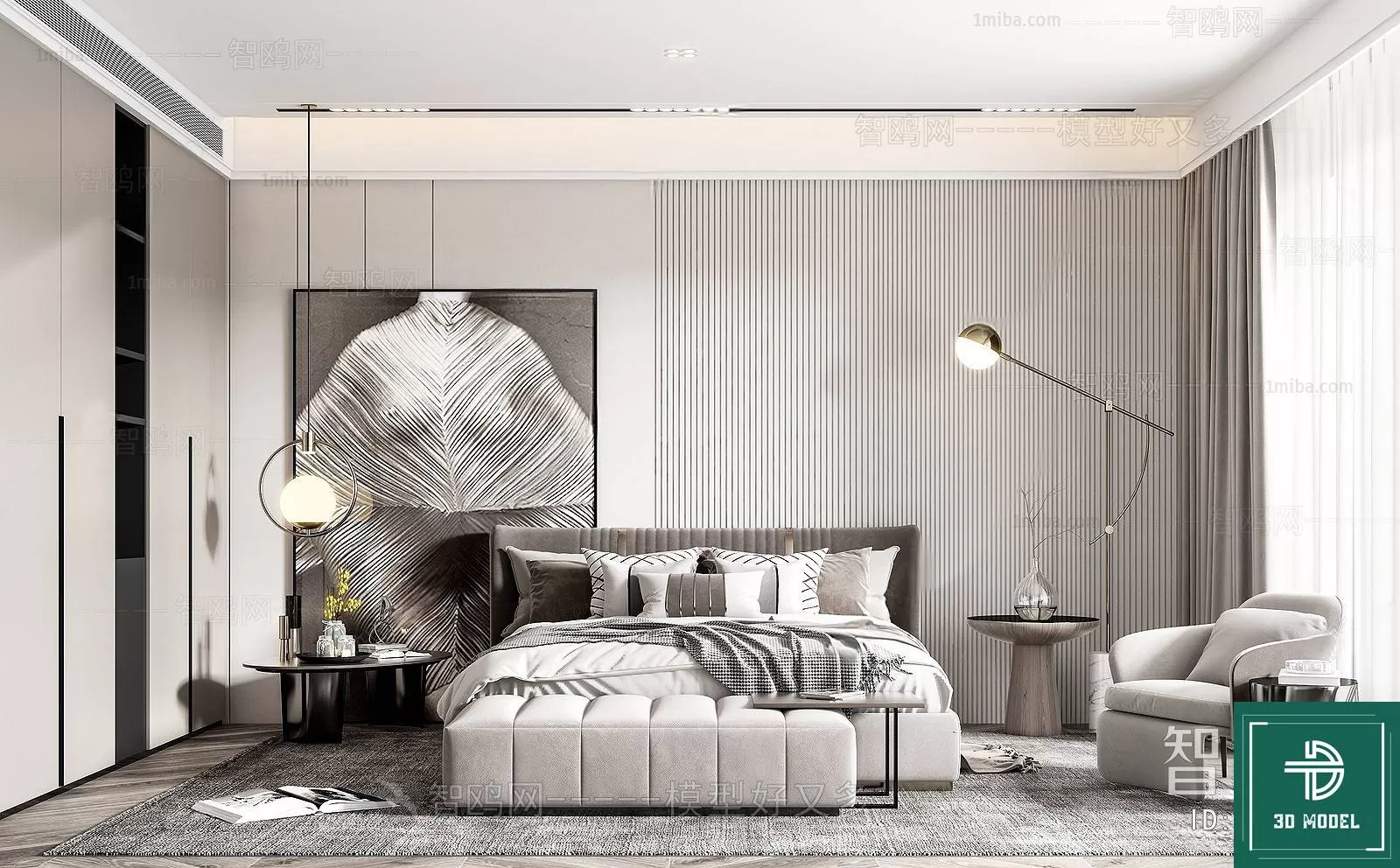 BEDROOM – 3DS MAX MODELS – 172 – PRO BEDROOM – 3DS MAX MODELS – 172 – PRO