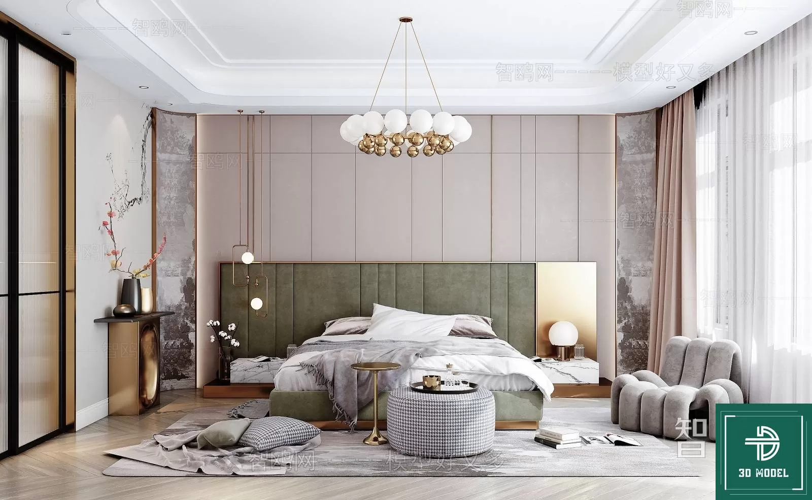 BEDROOM – 3DS MAX MODELS – 173 – PRO BEDROOM – 3DS MAX MODELS – 173 – PRO