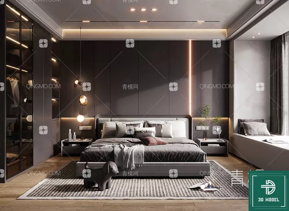 BEDROOM – 3DS MAX MODELS – 174 – PRO BEDROOM – 3DS MAX MODELS – 174 – PRO