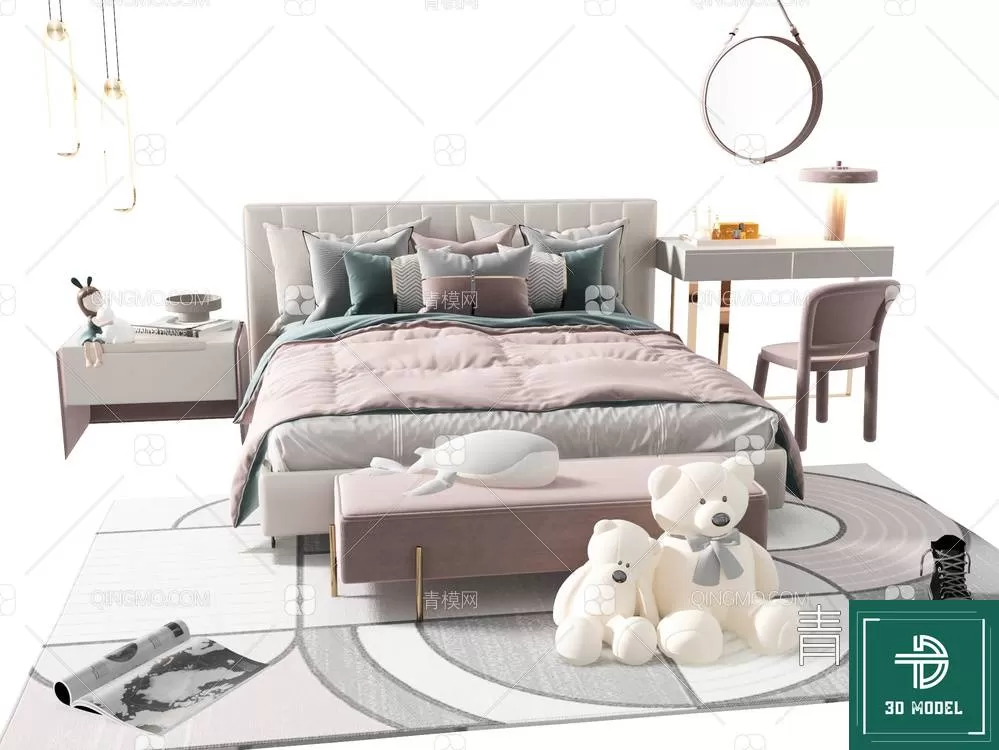 BEDROOM – 3DS MAX MODELS – 180 – PRO BEDROOM – 3DS MAX MODELS – 180 – PRO