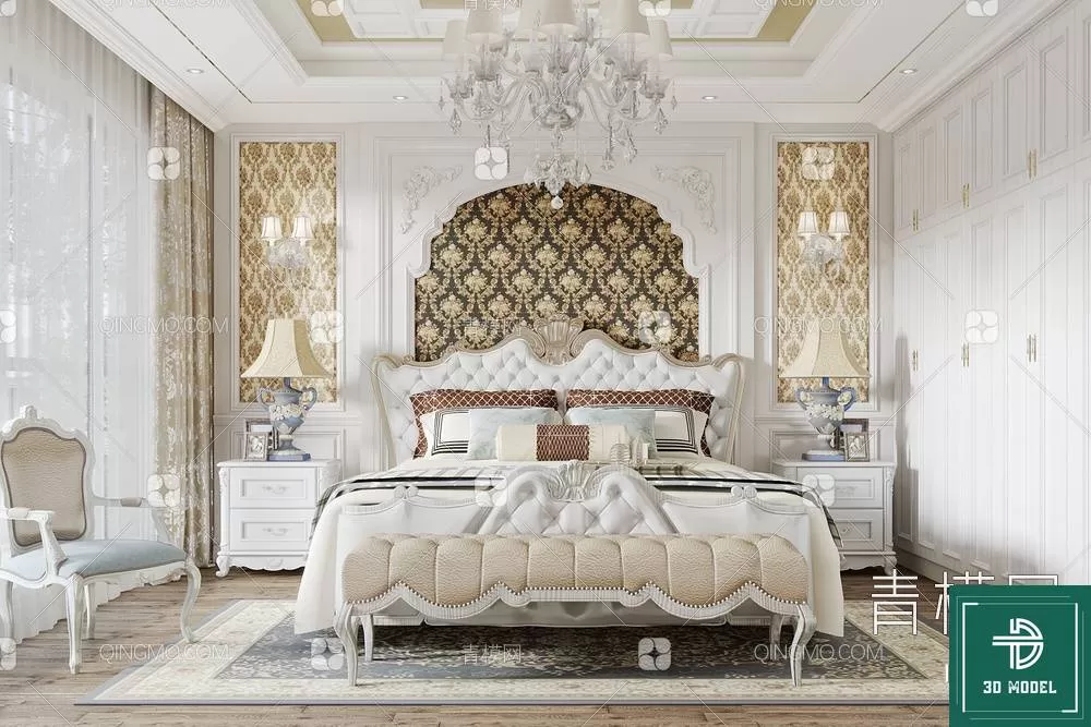 BEDROOM – 3DS MAX MODELS – 182 – PRO BEDROOM – 3DS MAX MODELS – 182 – PRO