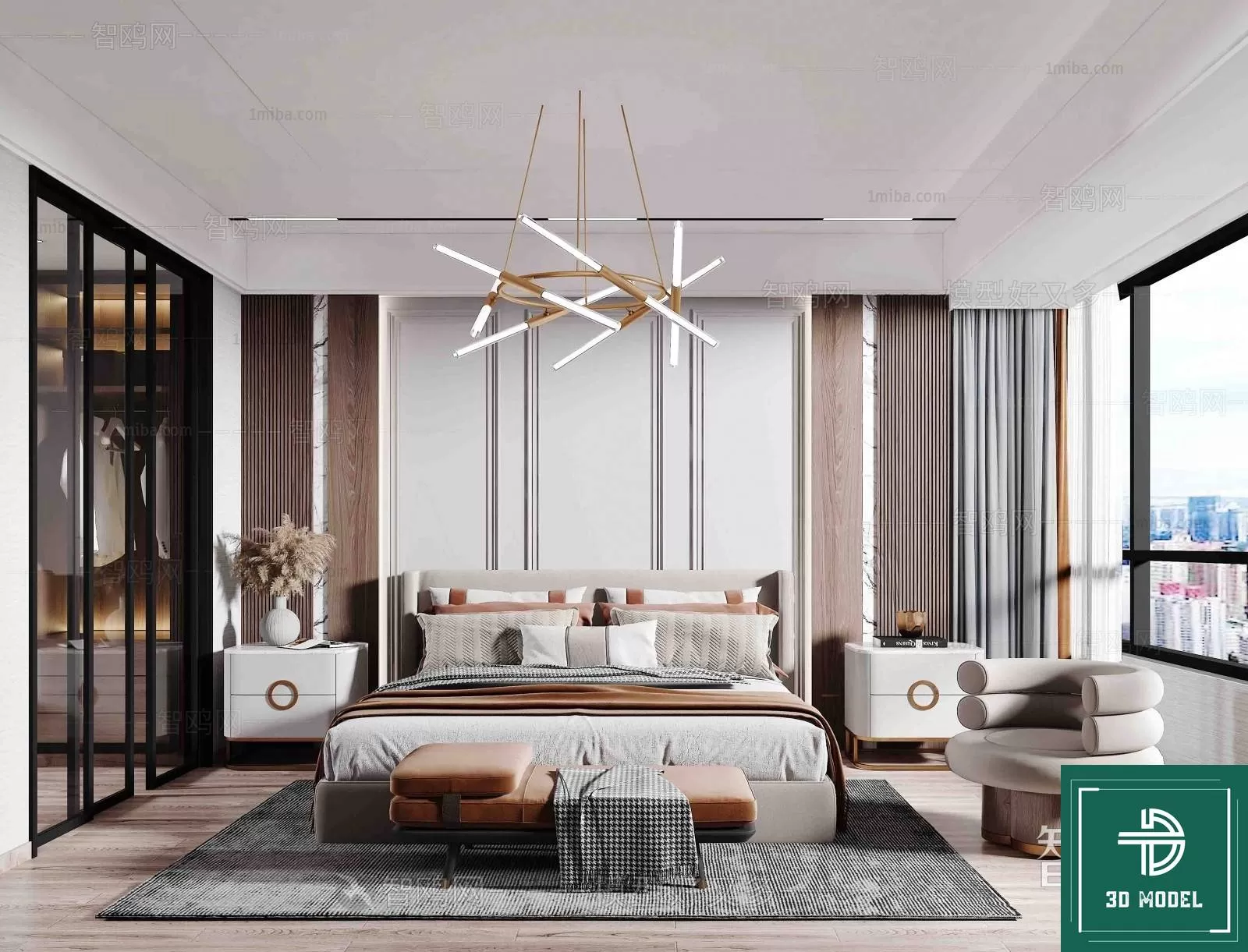 BEDROOM – 3DS MAX MODELS – 187 – PRO BEDROOM – 3DS MAX MODELS – 187 – PRO