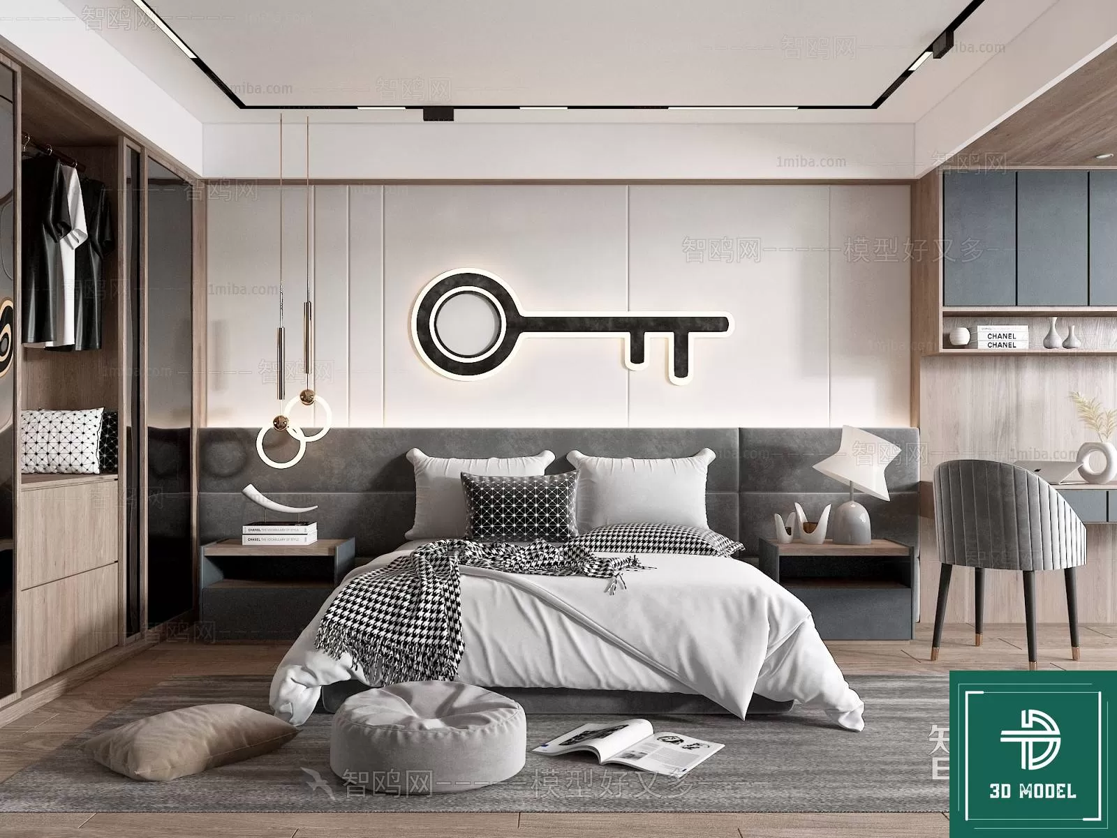 BEDROOM – 3DS MAX MODELS – 190 – PRO BEDROOM – 3DS MAX MODELS – 190 – PRO