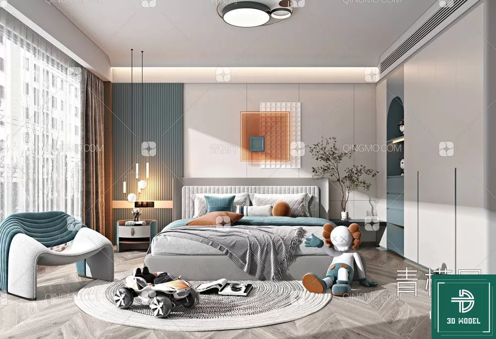 BEDROOM – 3DS MAX MODELS – 197 – PRO BEDROOM – 3DS MAX MODELS – 197 – PRO