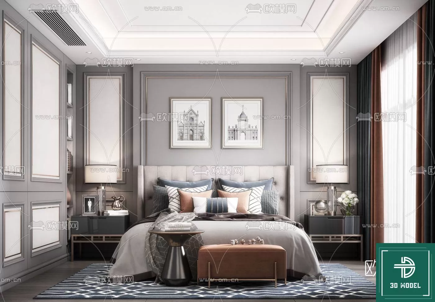 BEDROOM – 3DS MAX MODELS – 200 – PRO BEDROOM – 3DS MAX MODELS – 200 – PRO