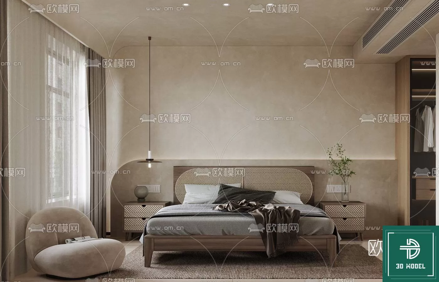 BEDROOM – 3DS MAX MODELS – 201 – PRO BEDROOM – 3DS MAX MODELS – 201 – PRO