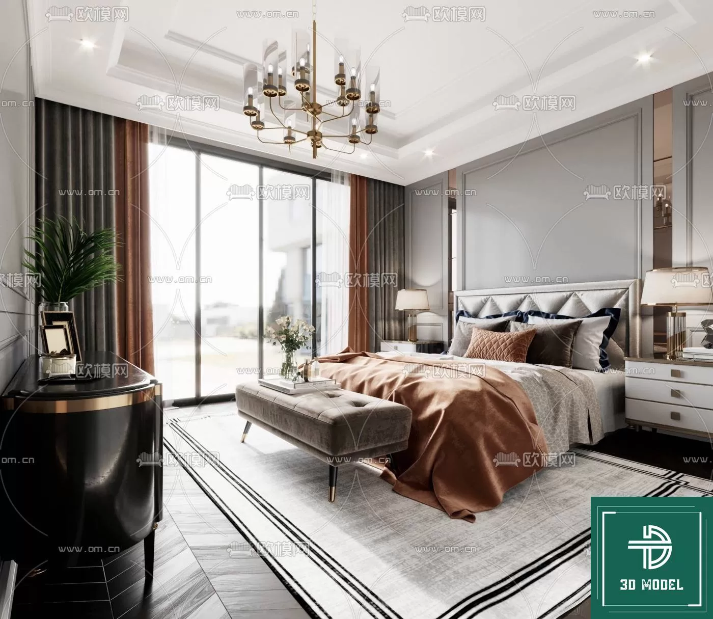 BEDROOM – 3DS MAX MODELS – 204 – PRO BEDROOM – 3DS MAX MODELS – 204 – PRO