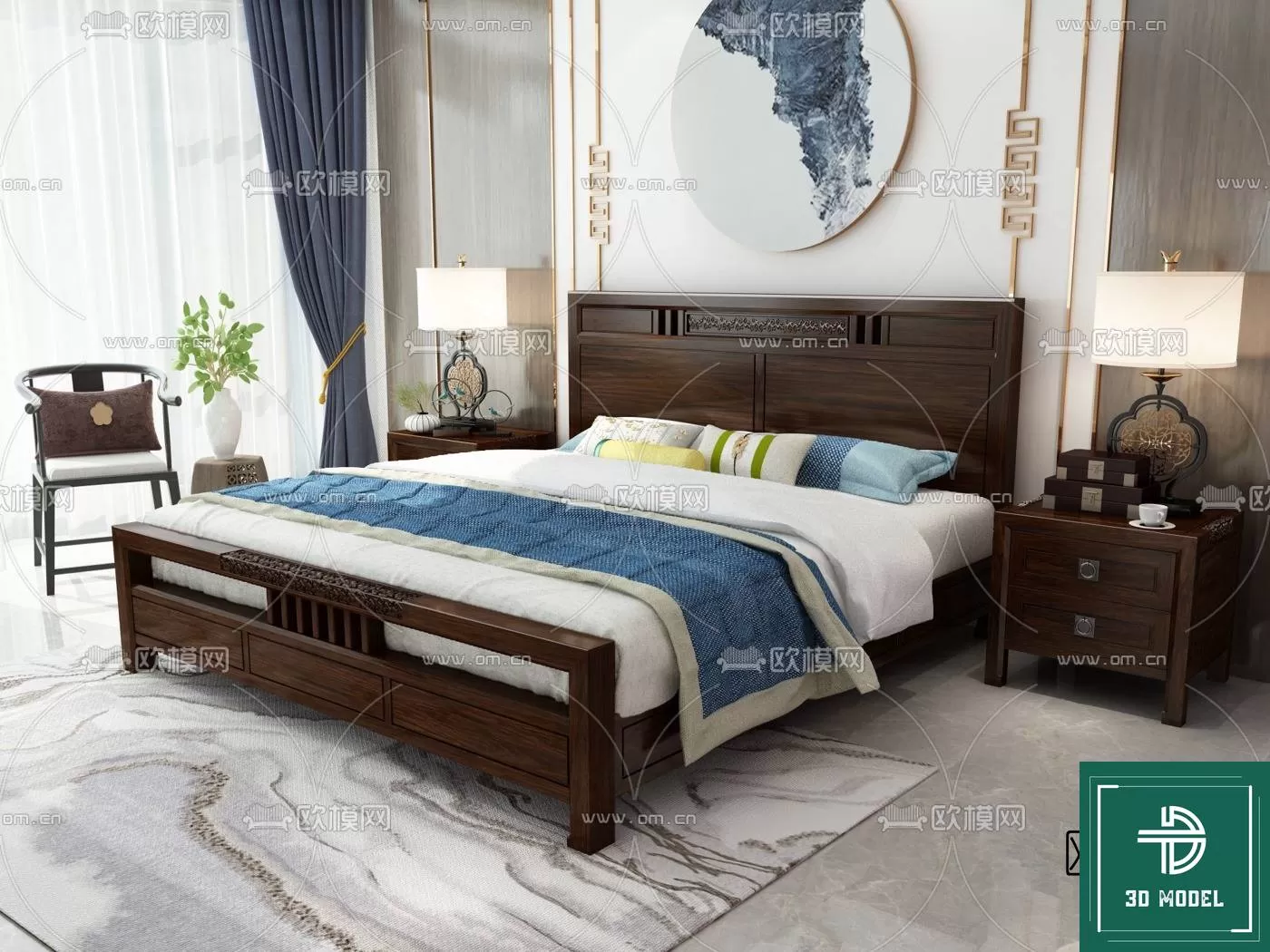 BEDROOM – 3DS MAX MODELS – 205 – PRO BEDROOM – 3DS MAX MODELS – 205 – PRO