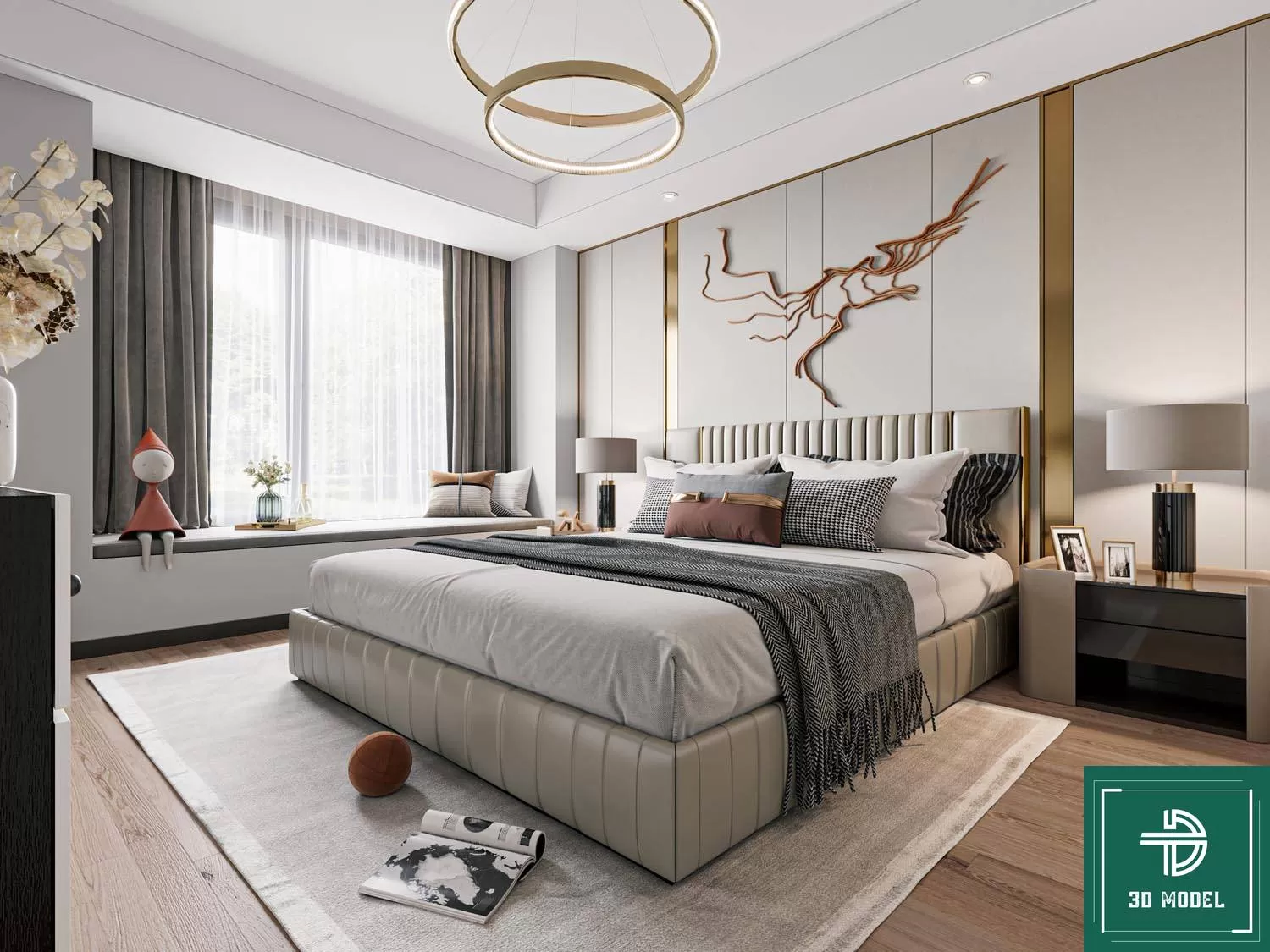 BEDROOM – 3DS MAX MODELS – 210 – PRO BEDROOM – 3DS MAX MODELS – 210 – PRO