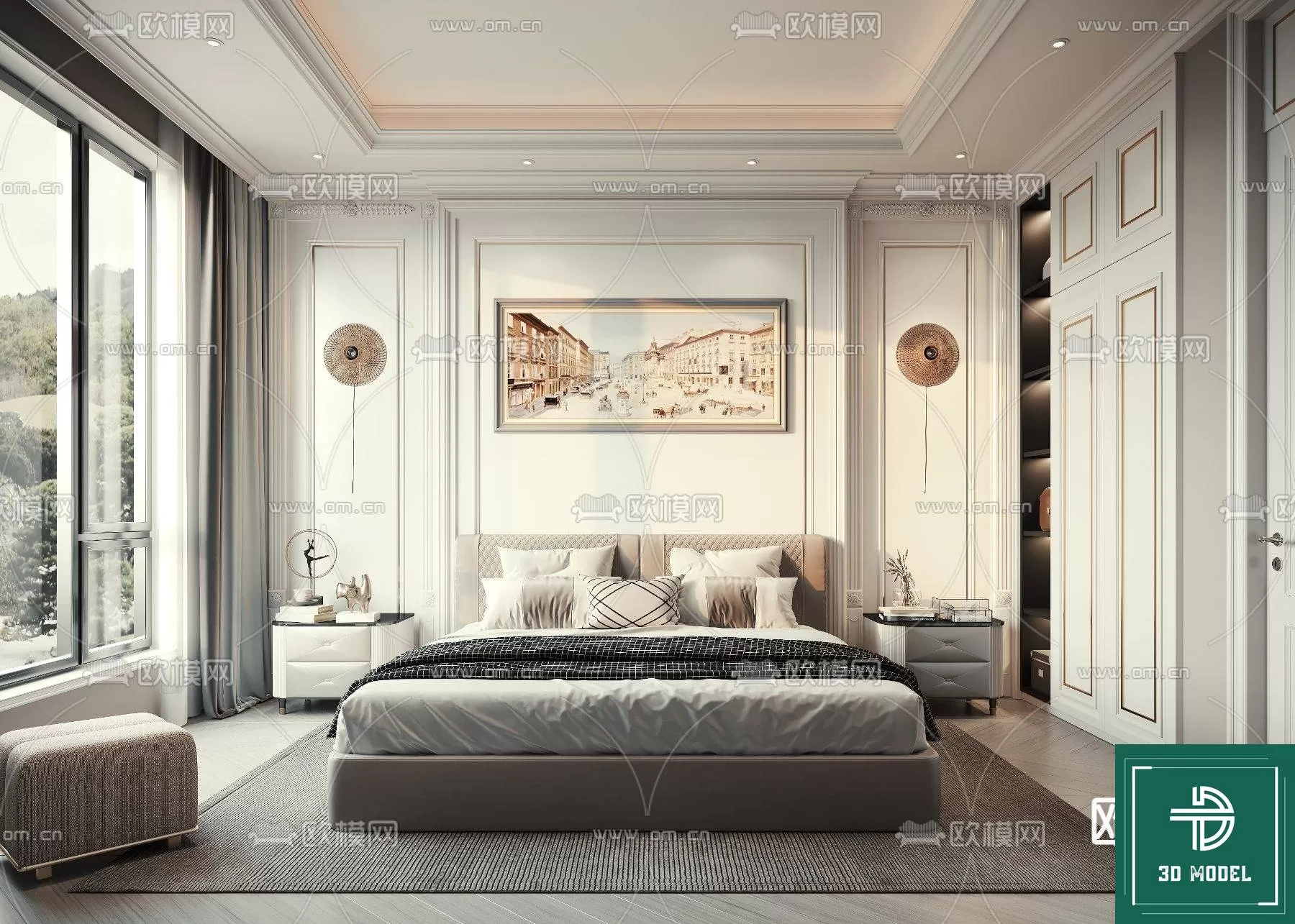BEDROOM – 3DS MAX MODELS – 220 – PRO BEDROOM – 3DS MAX MODELS – 220 – PRO