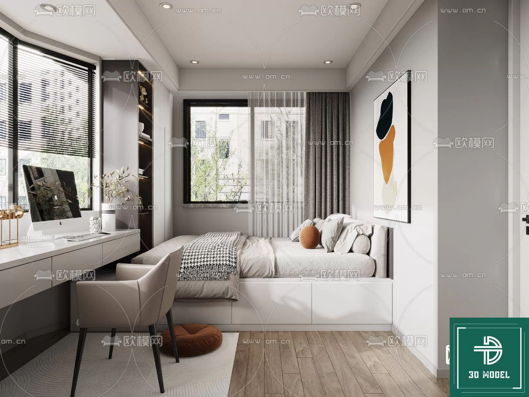 BEDROOM – 3DS MAX MODELS – 226 – PRO BEDROOM – 3DS MAX MODELS – 226 – PRO