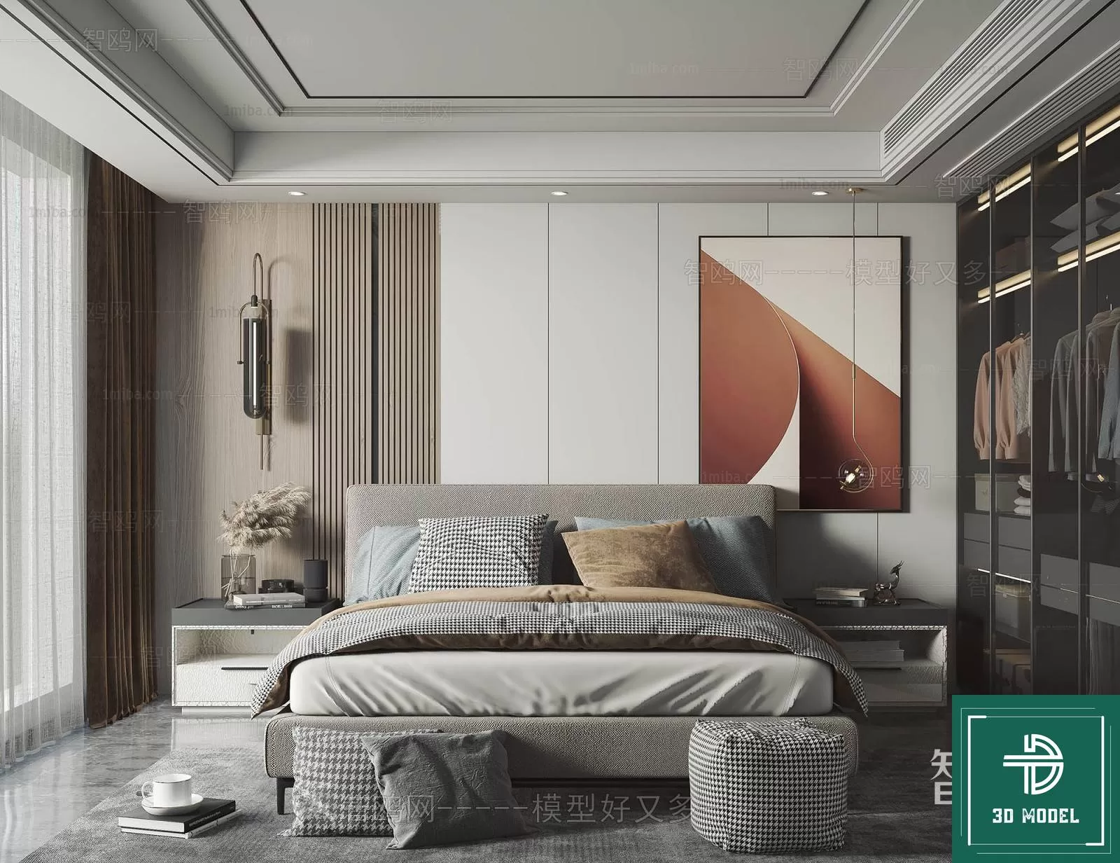 BEDROOM – 3DS MAX MODELS – 227 – PRO BEDROOM – 3DS MAX MODELS – 227 – PRO