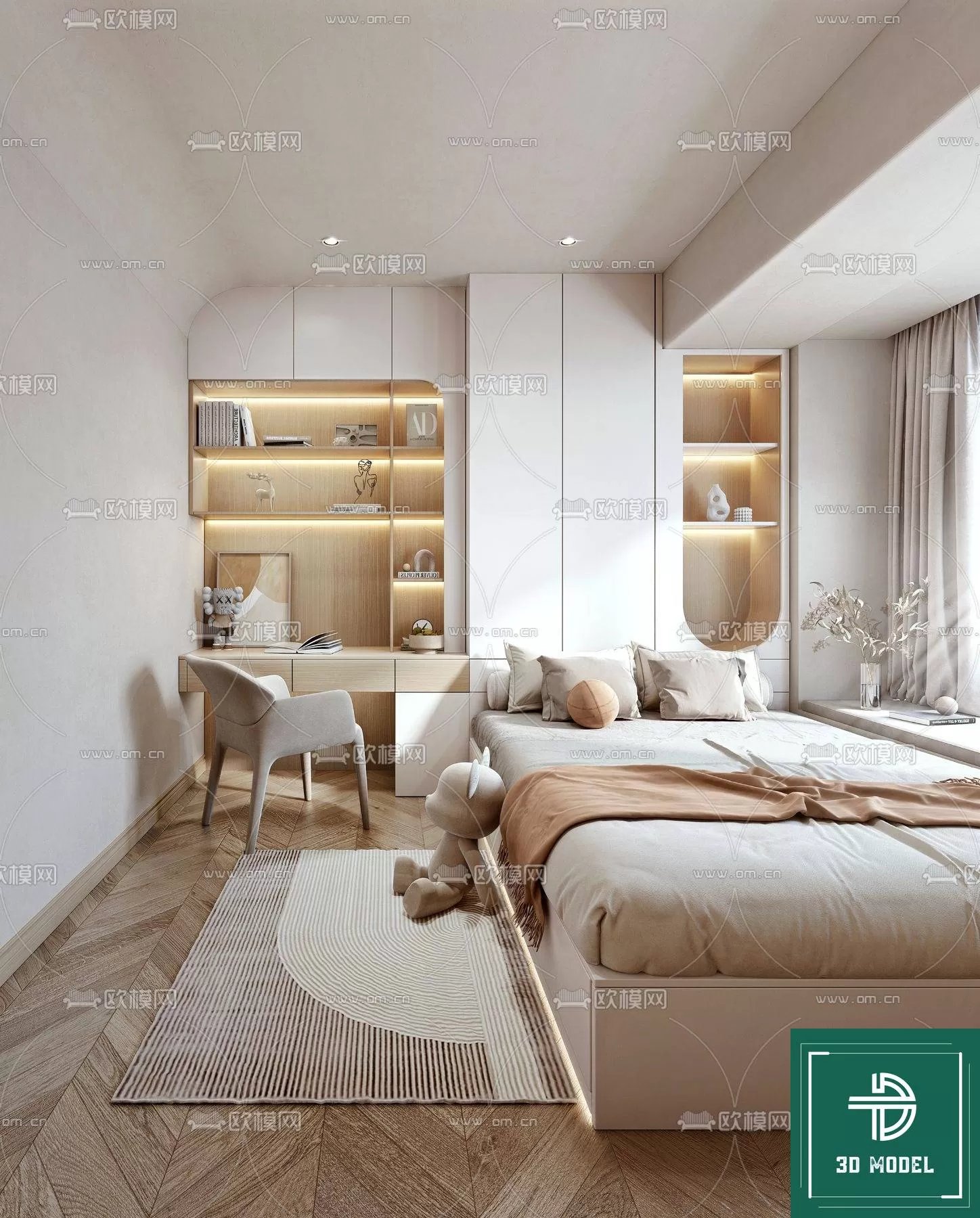 BEDROOM – 3DS MAX MODELS – 233 – PRO BEDROOM – 3DS MAX MODELS – 233 – PRO