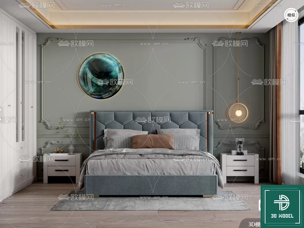 BEDROOM – 3DS MAX MODELS – 235 – PRO BEDROOM – 3DS MAX MODELS – 235 – PRO