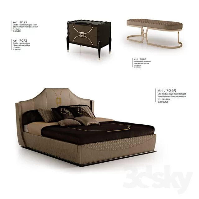 3DSKYMODEL – Bed – 2093