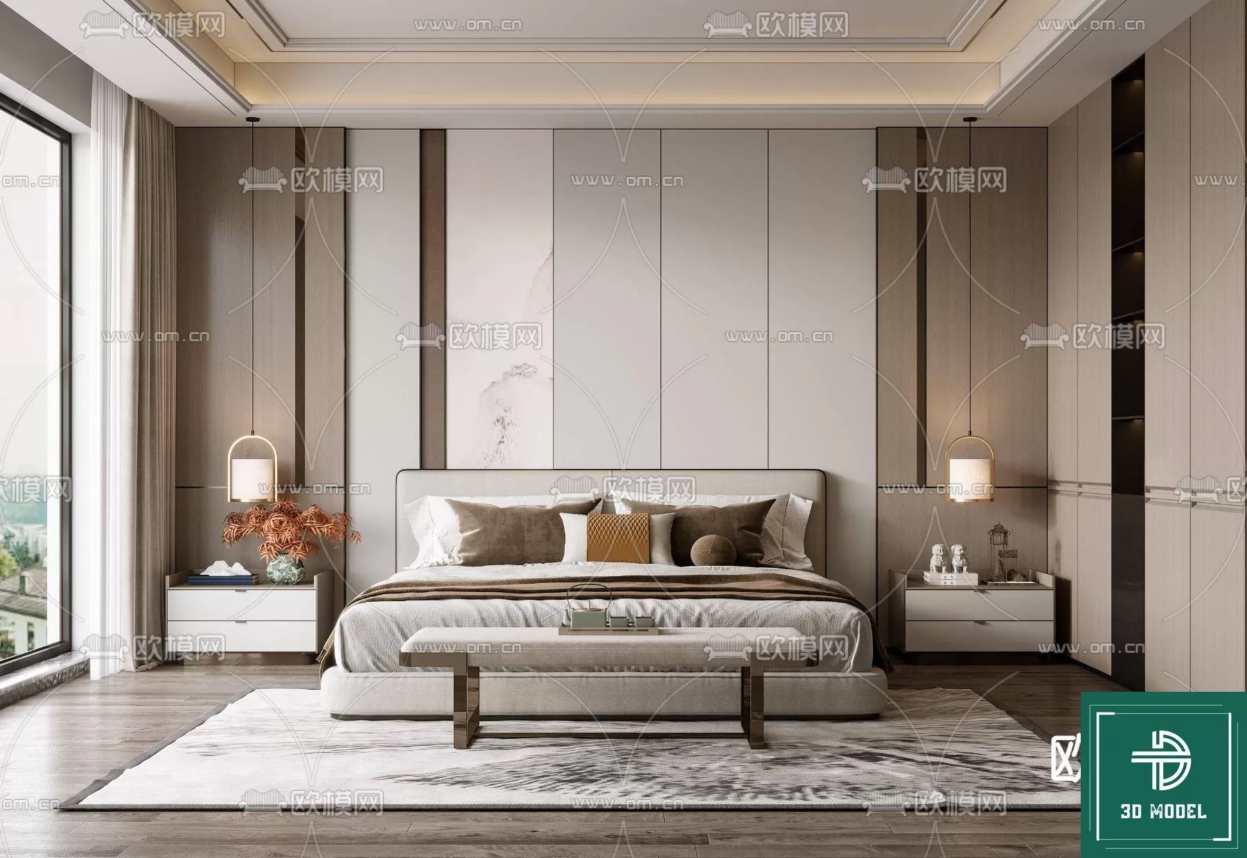 BEDROOM – 3DS MAX MODELS – 245 – PRO BEDROOM – 3DS MAX MODELS – 245 – PRO