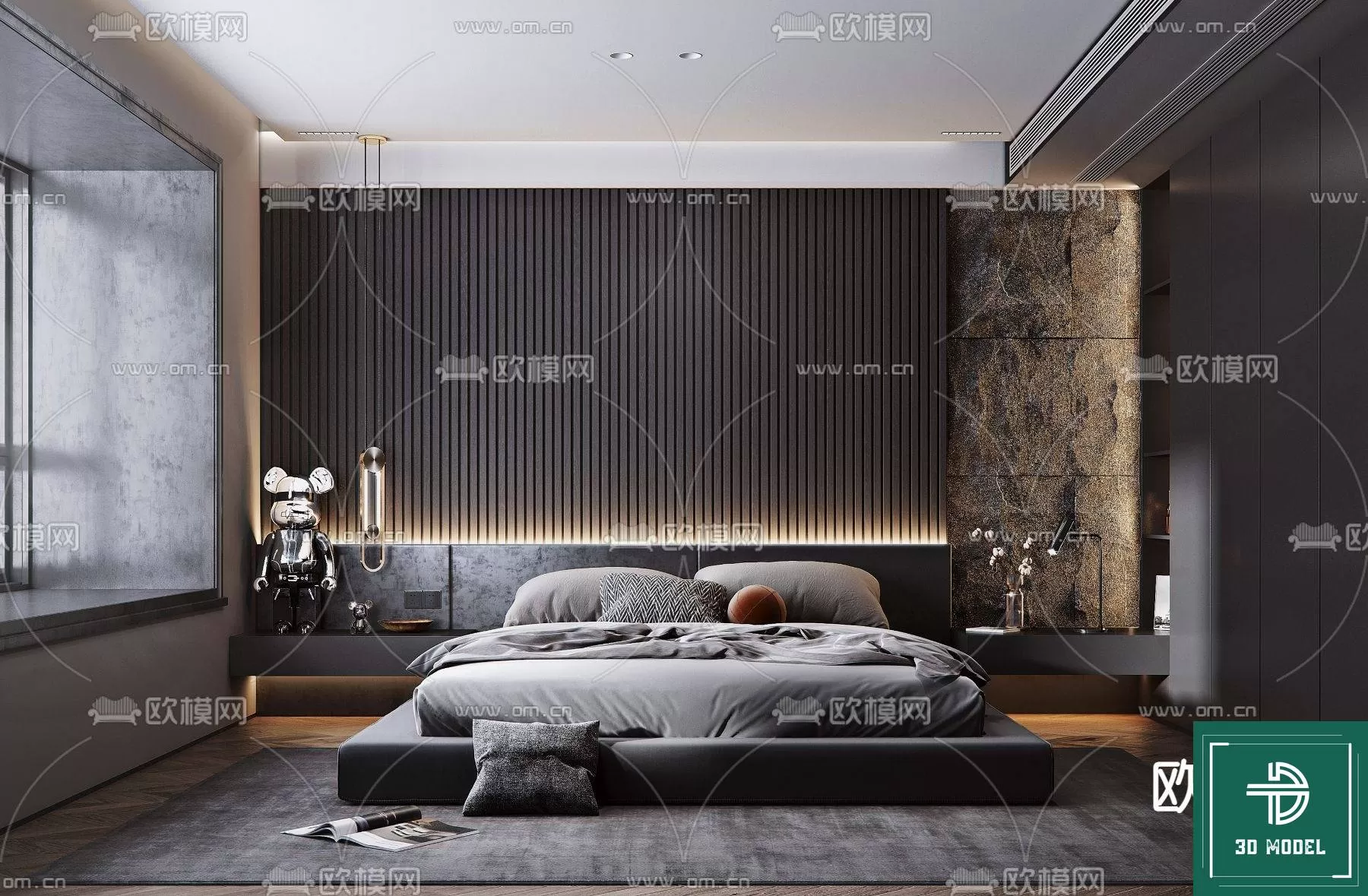 BEDROOM – 3DS MAX MODELS – 248 – PRO BEDROOM – 3DS MAX MODELS – 248 – PRO