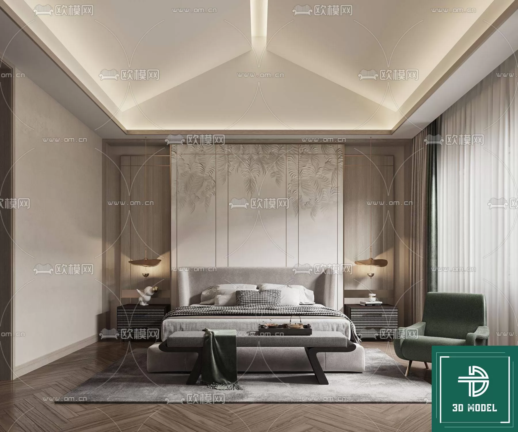 BEDROOM – 3DS MAX MODELS – 249 – PRO BEDROOM – 3DS MAX MODELS – 249 – PRO