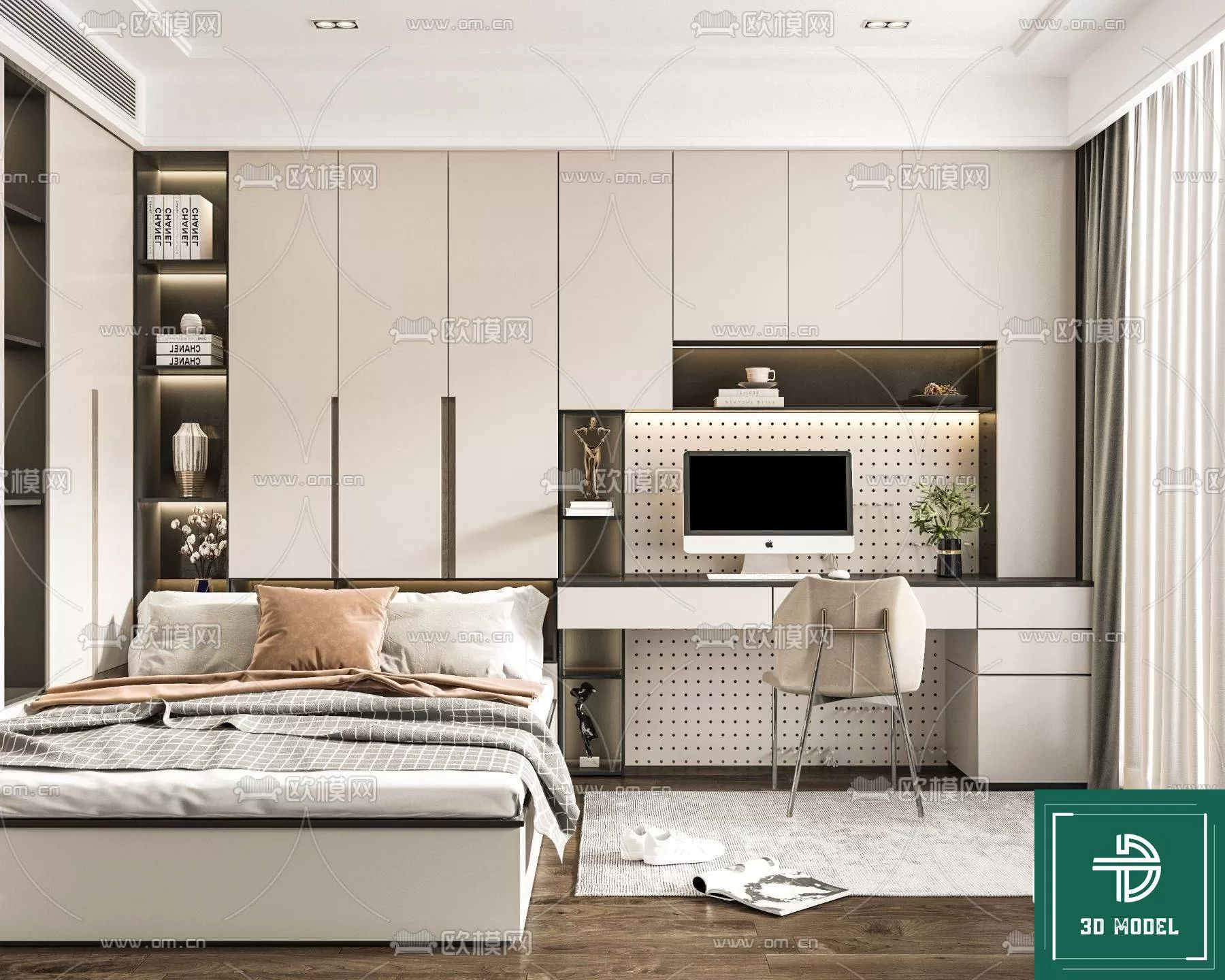 BEDROOM – 3DS MAX MODELS – 250 – PRO BEDROOM – 3DS MAX MODELS – 250 – PRO