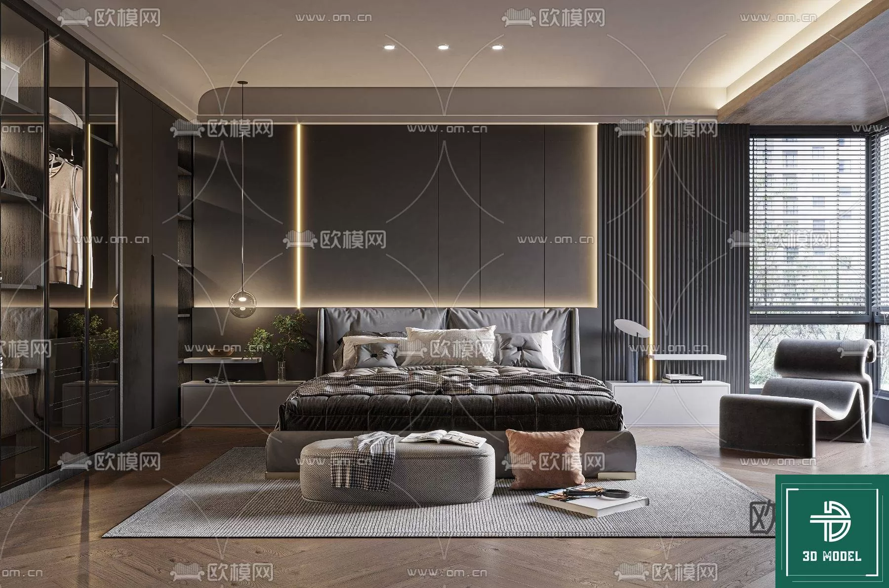 BEDROOM – 3DS MAX MODELS – 251 – PRO BEDROOM – 3DS MAX MODELS – 251 – PRO