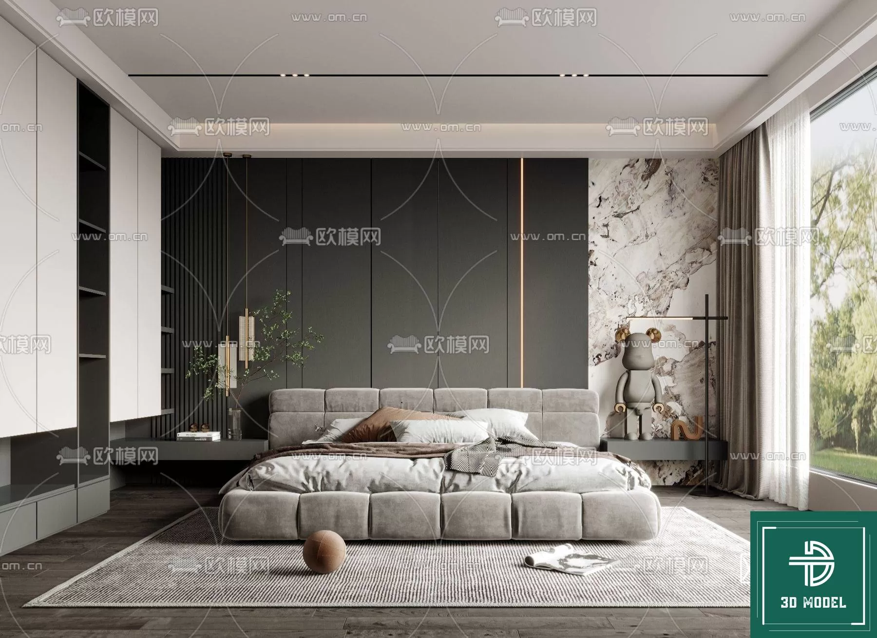 BEDROOM – 3DS MAX MODELS – 254 – PRO BEDROOM – 3DS MAX MODELS – 254 – PRO