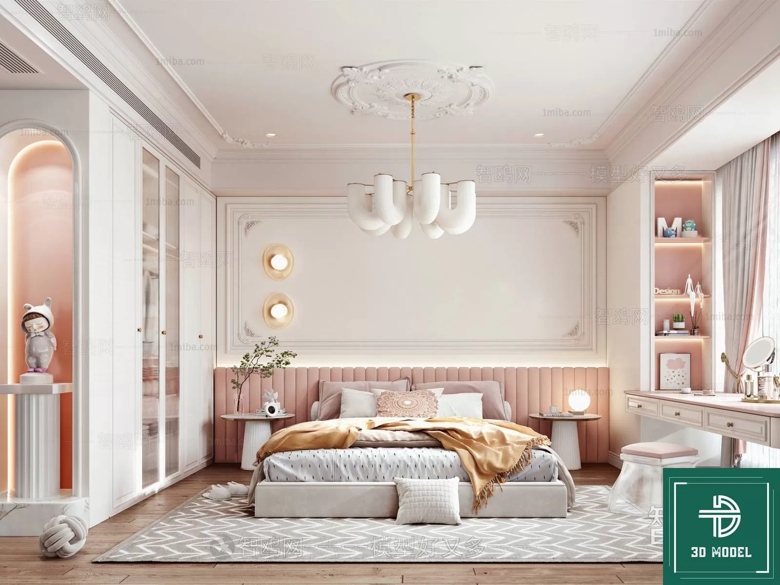 BEDROOM – 3DS MAX MODELS – 257 – PRO BEDROOM – 3DS MAX MODELS – 257 – PRO