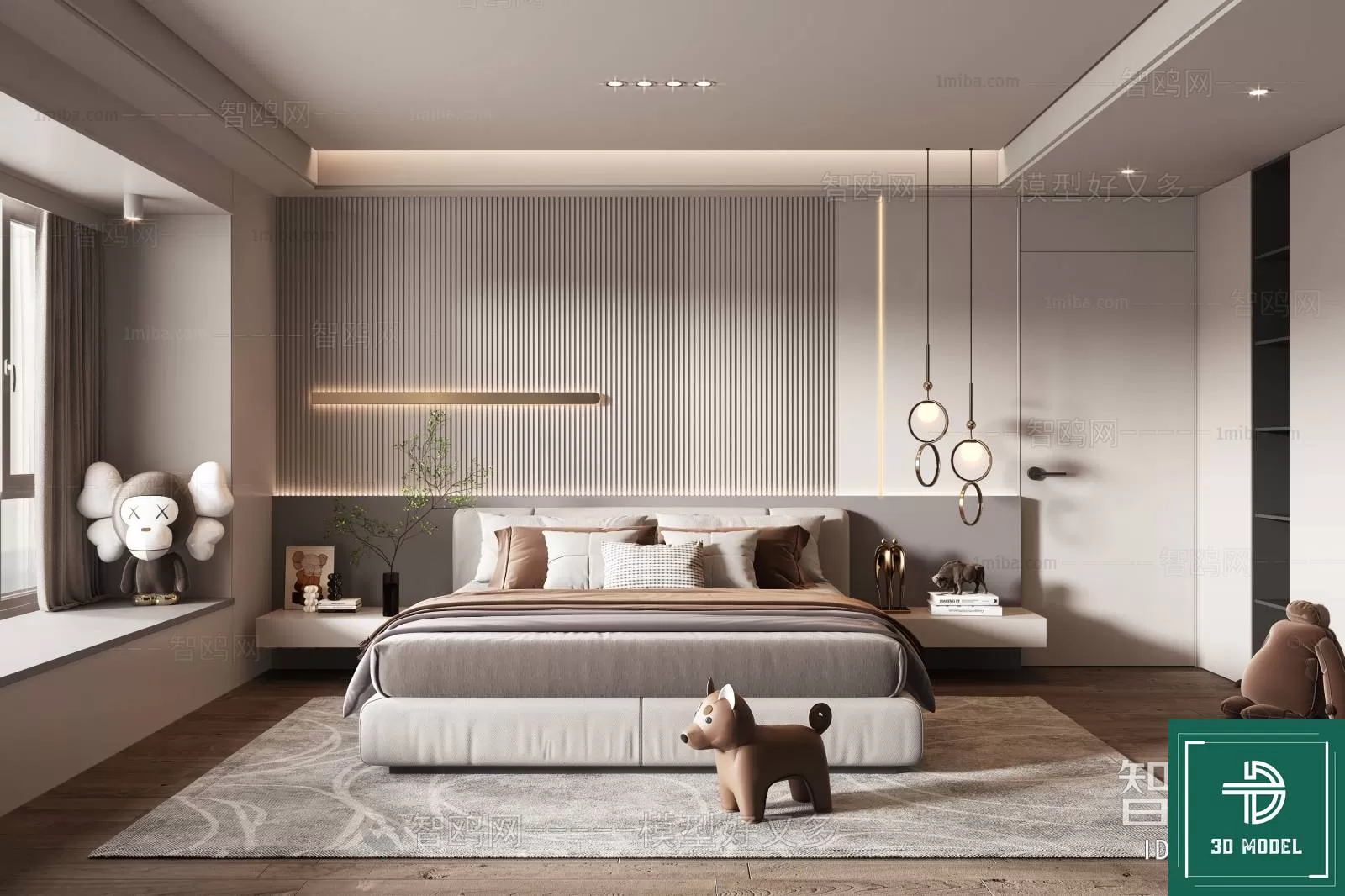 BEDROOM – 3DS MAX MODELS – 261 – PRO BEDROOM – 3DS MAX MODELS – 261 – PRO