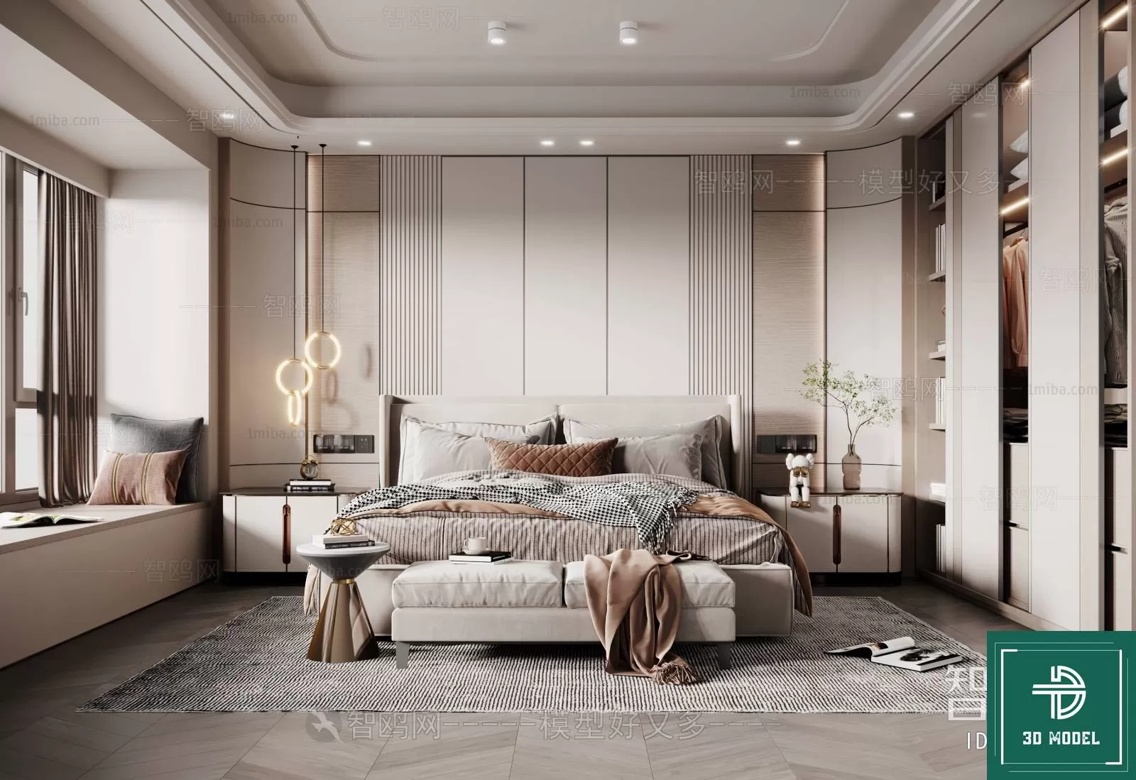 BEDROOM – 3DS MAX MODELS – 262 – PRO BEDROOM – 3DS MAX MODELS – 262 – PRO