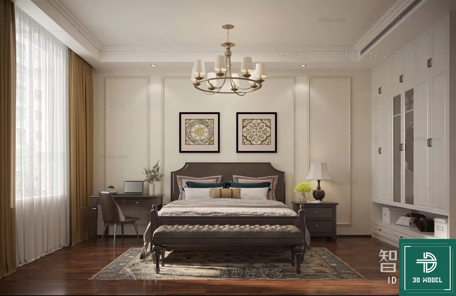 BEDROOM – 3DS MAX MODELS – 269 – PRO BEDROOM – 3DS MAX MODELS – 269 – PRO