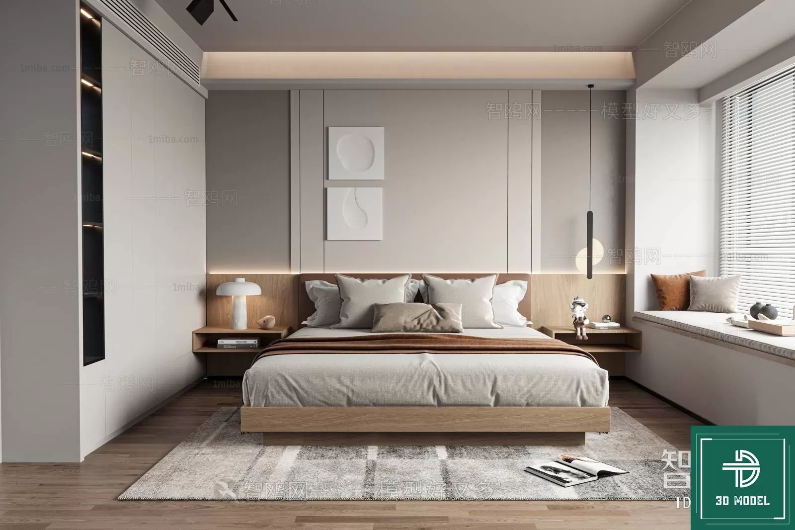BEDROOM – 3DS MAX MODELS – 284 – PRO BEDROOM – 3DS MAX MODELS – 284 – PRO