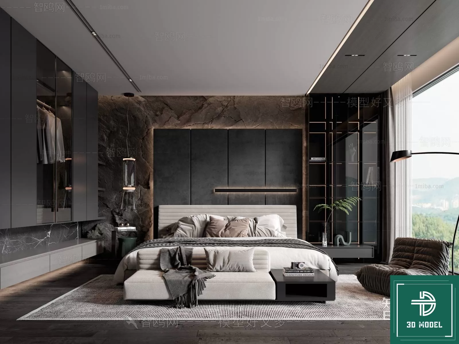 BEDROOM – 3DS MAX MODELS – 285 – PRO BEDROOM – 3DS MAX MODELS – 285 – PRO