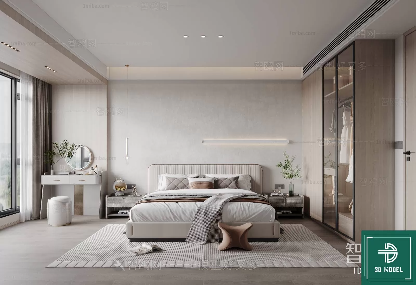 BEDROOM – 3DS MAX MODELS – 286 – PRO BEDROOM – 3DS MAX MODELS – 286 – PRO