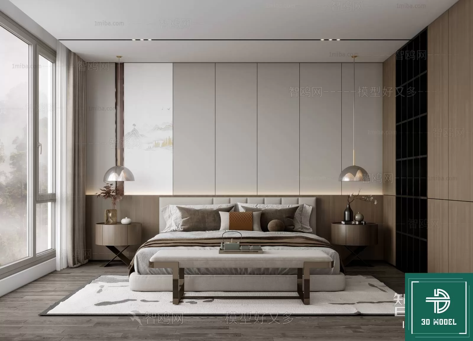BEDROOM – 3DS MAX MODELS – 290 – PRO BEDROOM – 3DS MAX MODELS – 290 – PRO