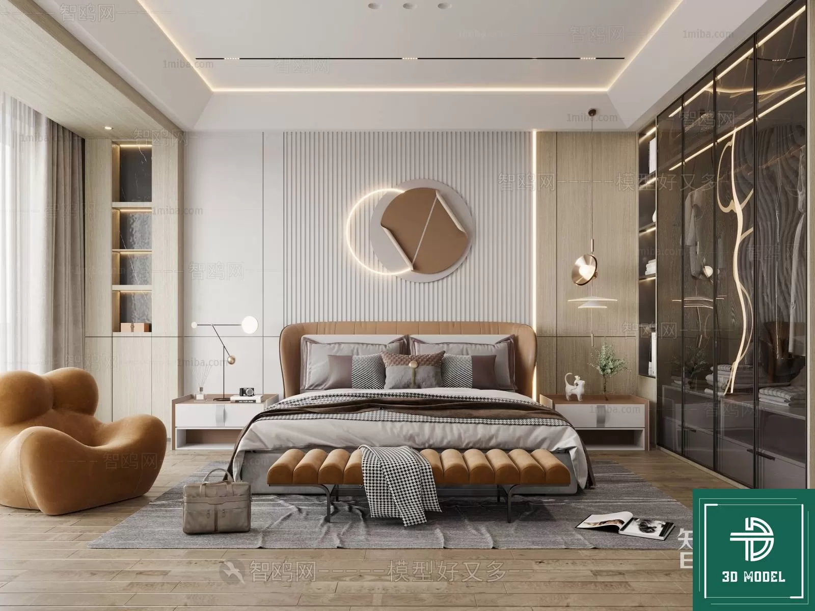 BEDROOM – 3DS MAX MODELS – 292 – PRO BEDROOM – 3DS MAX MODELS – 292 – PRO