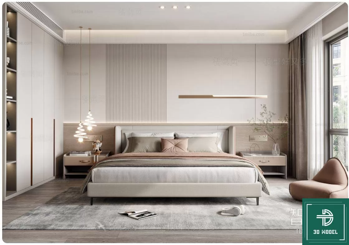 BEDROOM – 3DS MAX MODELS – 293 – PRO BEDROOM – 3DS MAX MODELS – 293 – PRO