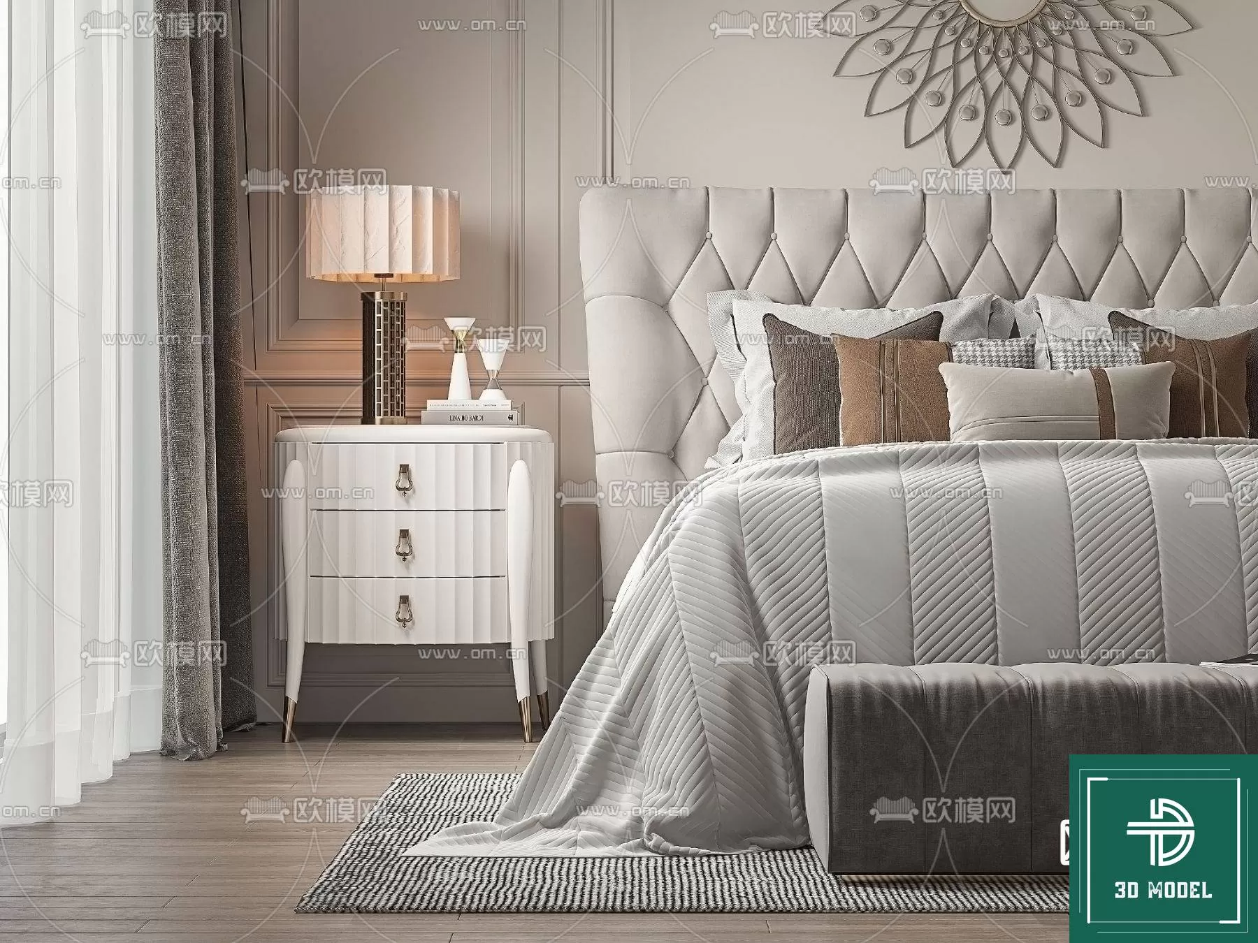 BEDROOM – 3DS MAX MODELS – 307 – PRO BEDROOM – 3DS MAX MODELS – 307 – PRO