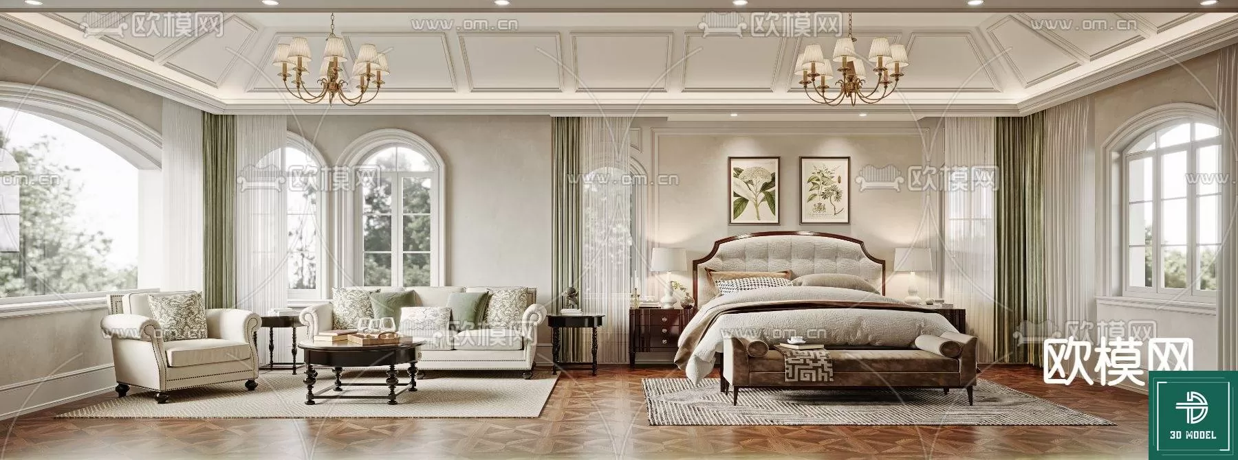 BEDROOM – 3DS MAX MODELS – 309 – PRO BEDROOM – 3DS MAX MODELS – 309 – PRO