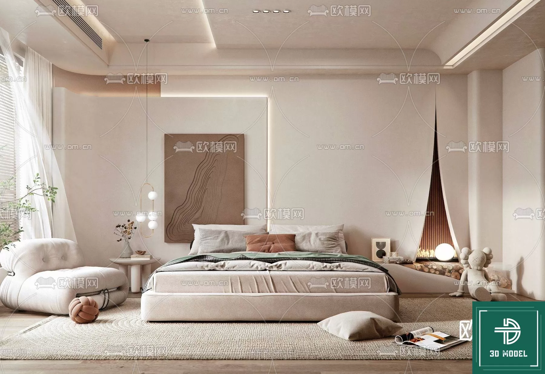 BEDROOM – 3DS MAX MODELS – 311 – PRO BEDROOM – 3DS MAX MODELS – 311 – PRO