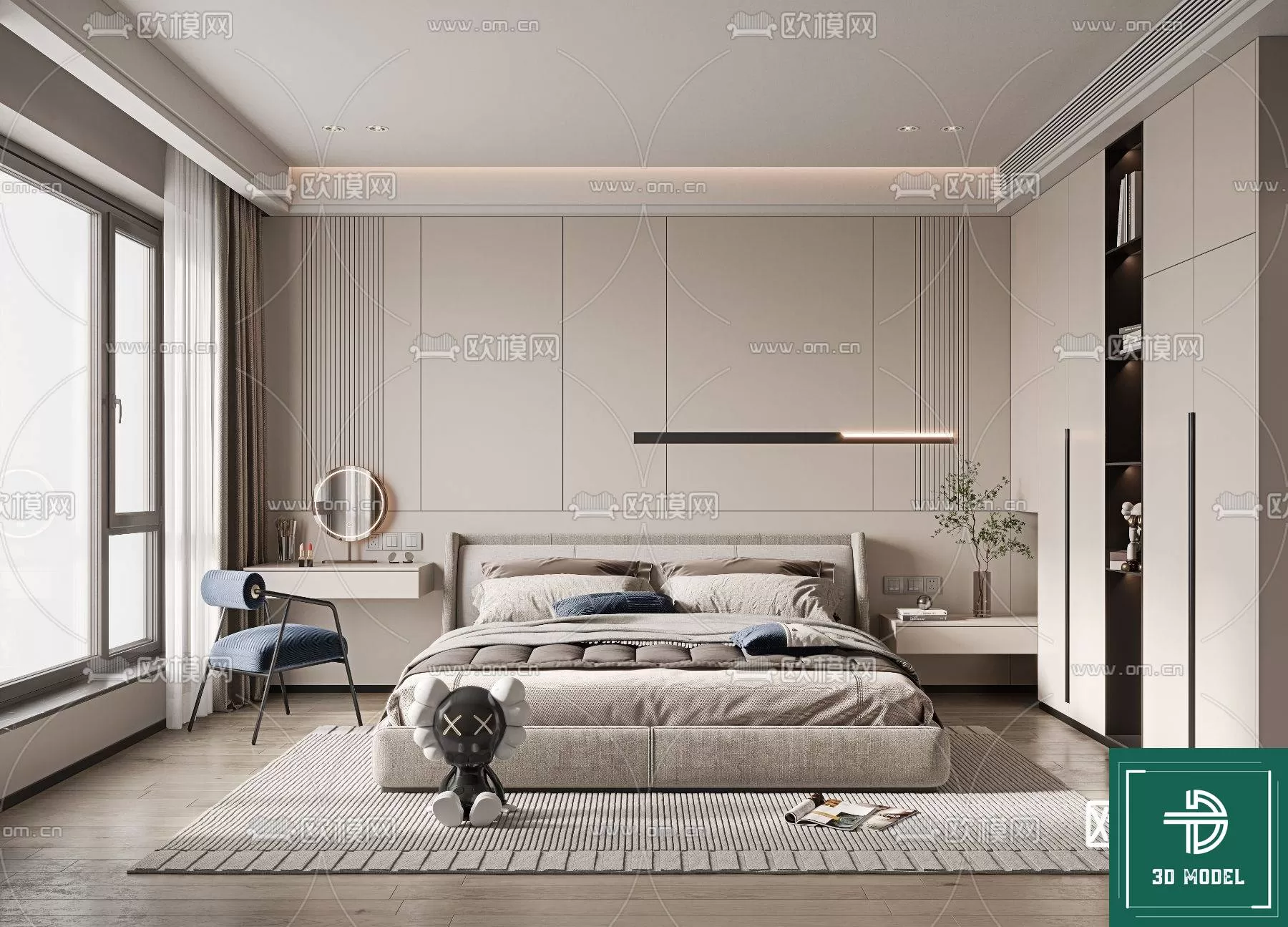 BEDROOM – 3DS MAX MODELS – 313 – PRO BEDROOM – 3DS MAX MODELS – 313 – PRO